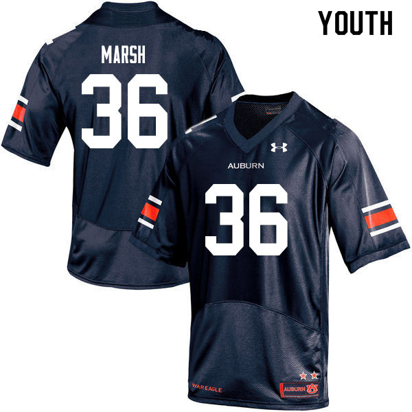 Youth #36 Josh Marsh Auburn Tigers College Football Jerseys Sale-Navy